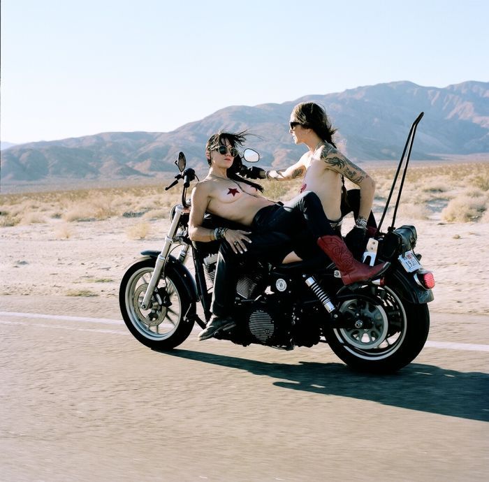 Girls on a motorcycle in Matsuyama
