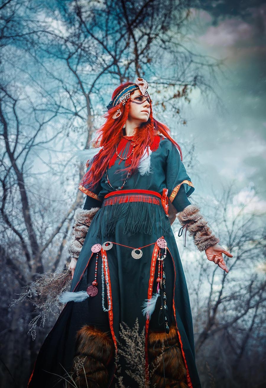 Girls in Slavic costumes underwear in Matsuyama