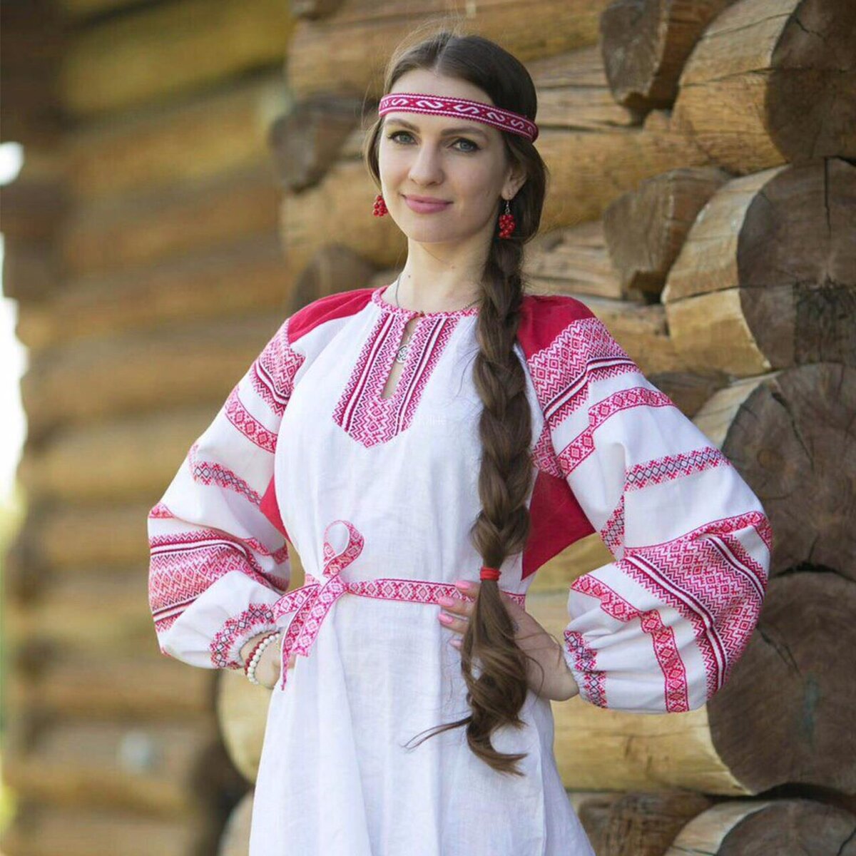 Girls in Slavic costumes in Matsuyama